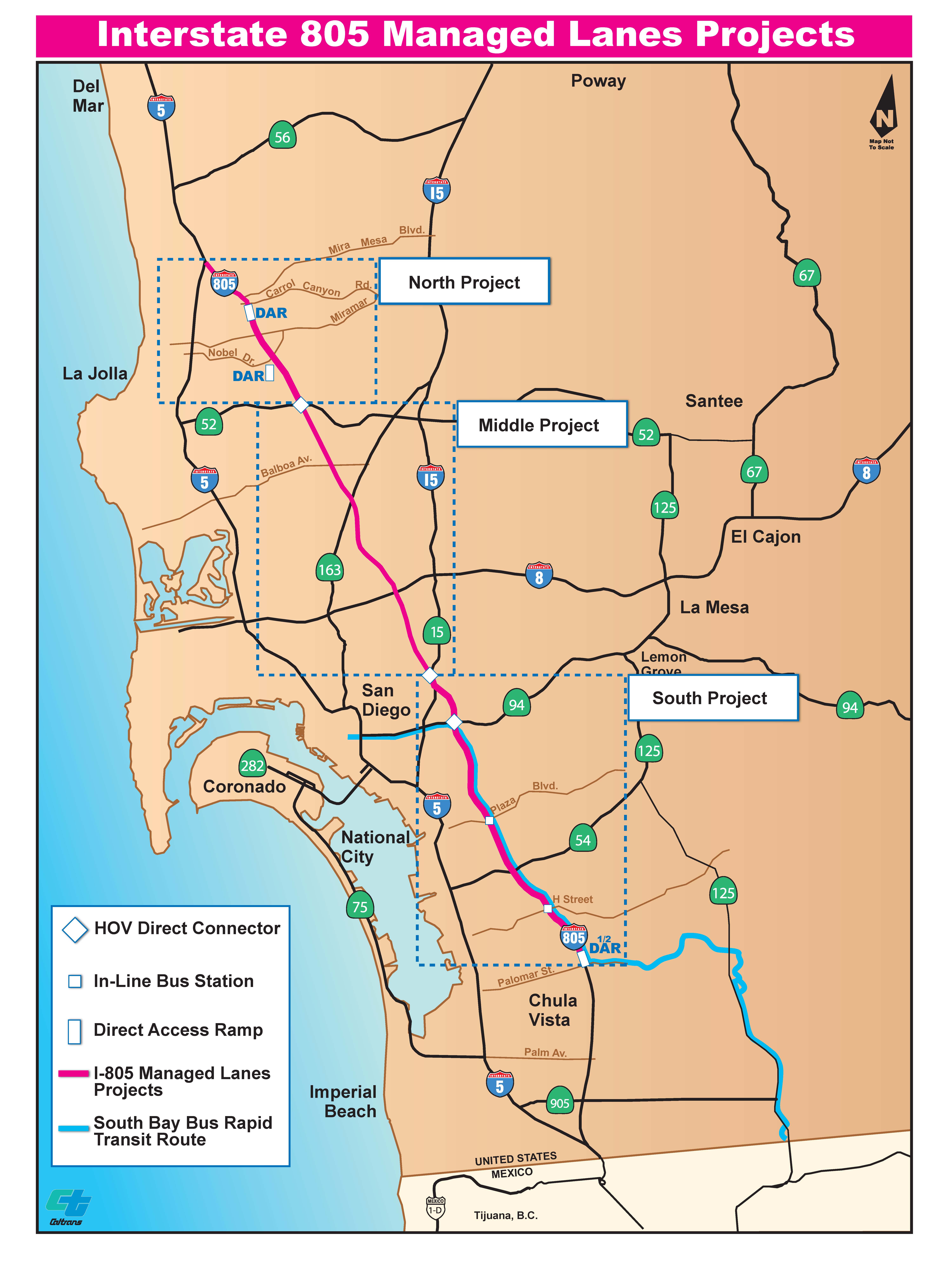 I-805 North Project Map