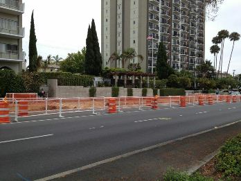Construction on Park Blvd. betweet University & Lincoln