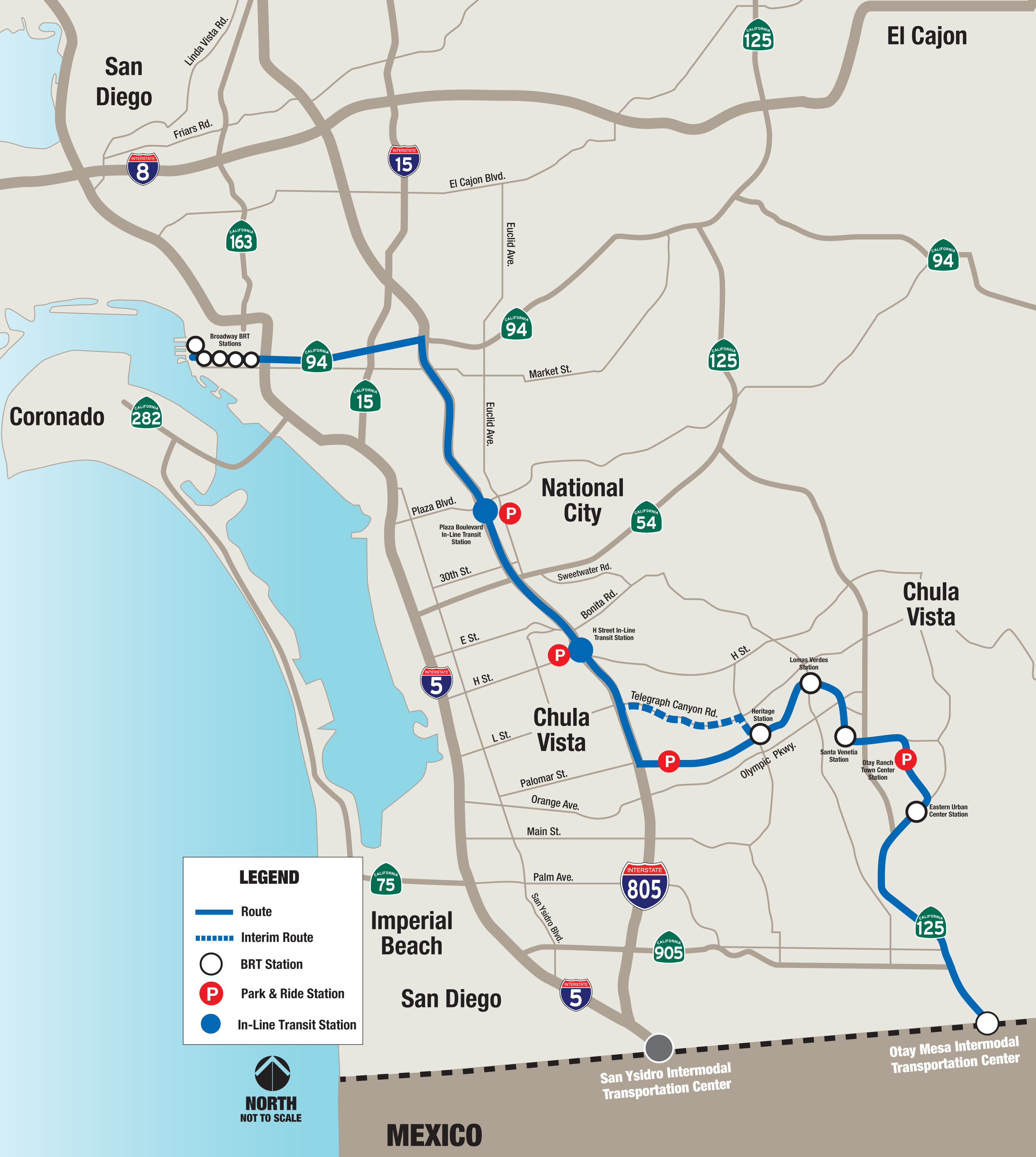 South Bay BRT Project Map