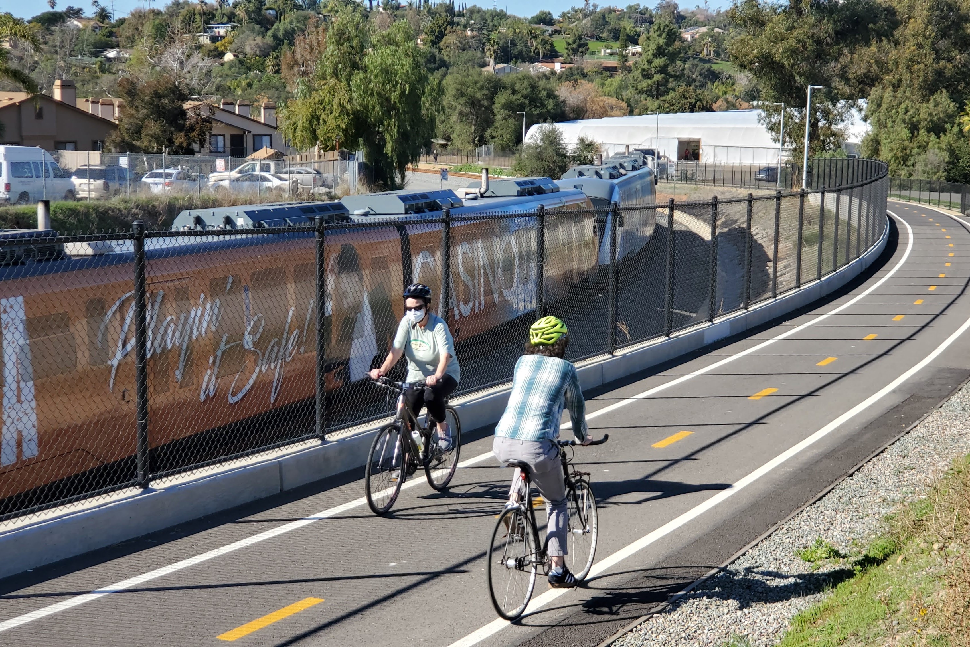 People biking on the Inland Rail Trail